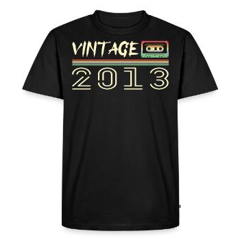 2013 Original 2013 Rétro Cadeau Anniversaire 2013 - T-shirt Premium bio Homme - noir - Devant - Nico (187cm)