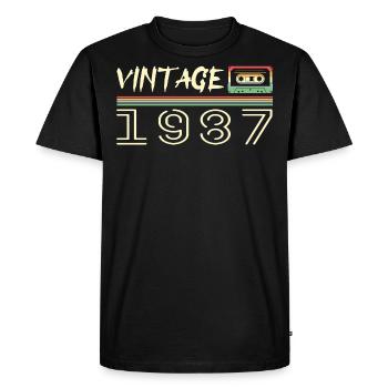 1987 Original 1987 Retro Birthday Gift 1987 - Men's Premium Organic T-Shirt - black - Front - Nico (187cm)