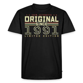 Original 1991 Cadeau Anniversaire 1991 Rétro 1991 - T-shirt Premium bio Homme - noir - Devant - Nico (187cm)