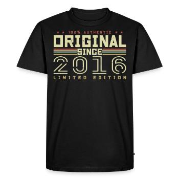 Original 2016 Retro 2016 Birthday Gift 2016 - Men's Premium Organic T-Shirt - black - Front - Nico (187cm)