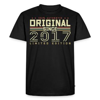 Original 2017 Cadeau Anniversaire 2017 Rétro 2017 - T-shirt Premium bio Homme - noir - Devant - Nico (187cm)