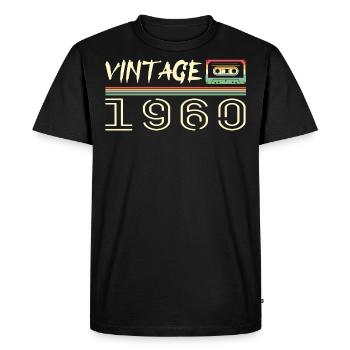 1960 Original 1960 Rétro Cadeau Anniversaire 1960 - T-shirt Premium bio Homme - noir - Devant - Nico (187cm)