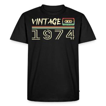 1974 Original 1974 Rétro Cadeau Anniversaire 1974 - T-shirt Premium bio Homme - noir - Devant - Nico (187cm)