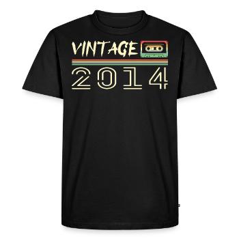 2014 Original 2014 Rétro Cadeau Anniversaire 2014 - T-shirt Premium bio Homme - noir - Devant - Nico (187cm)