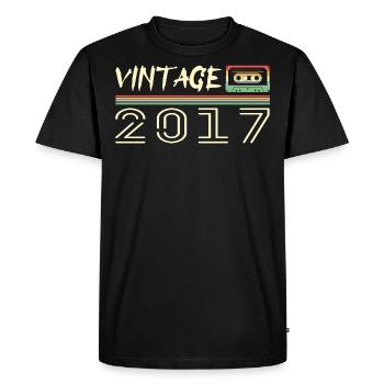 2017 Original 2017 Rétro Cadeau Anniversaire 2017 - T-shirt Premium bio Homme - noir - Devant - Nico (187cm)