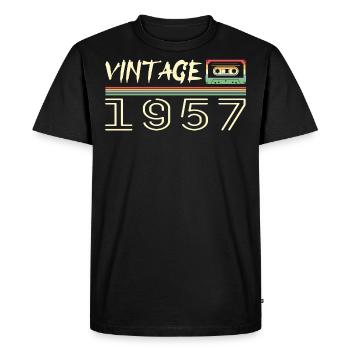 1957 Original 1957 Rétro Cadeau Anniversaire 1957 - T-shirt Premium bio Homme - noir - Devant - Nico (187cm)