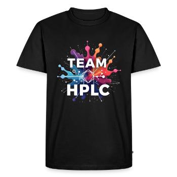 Équipe HPLC Chromatographie liquide haute performance - T-shirt Premium bio Homme - noir - Devant - Nico (187cm)