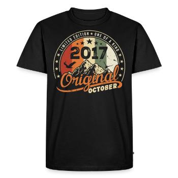 October 2017 Birthday Gift October 2017 - Men's Premium Organic T-Shirt - black - Front - Nico (187cm)