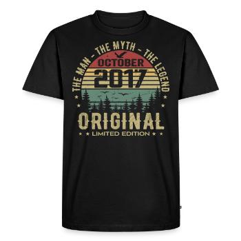 Man Birthday Gift 2017 October 2017 - Men's Premium Organic T-Shirt - black - Front - Nico (187cm)