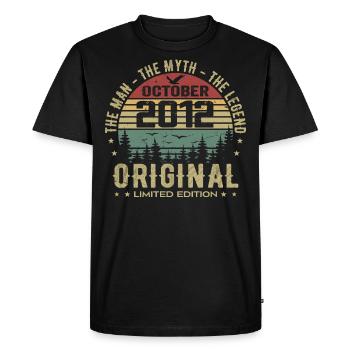 Men's Birthday Gift 2012 October 2012 - Men's Premium Organic T-Shirt - black - Front - Nico (187cm)