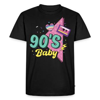 Cadeau rétro des années 90 des années 90 - T-shirt Premium bio Homme - noir - Devant - Nico (187cm)