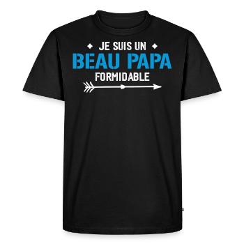 I'm a terrific stepdad - father-in-law gift - Men's Premium Organic T-Shirt - black - Front - Nico (187cm)