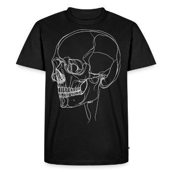 Une ligne Crâne - T-shirt Premium bio Homme - noir - Devant - Nico (187cm)