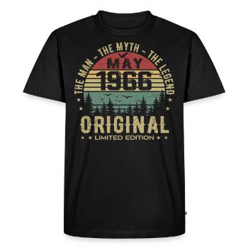 May 1966 59th Anniversary Gift May 1966 May 1966 - Men's Premium Organic T-Shirt - black - Front - Nico (187cm)
