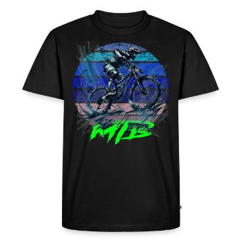 MTB - Men's Premium Organic T-Shirt - black - Front - Nico (187cm)
