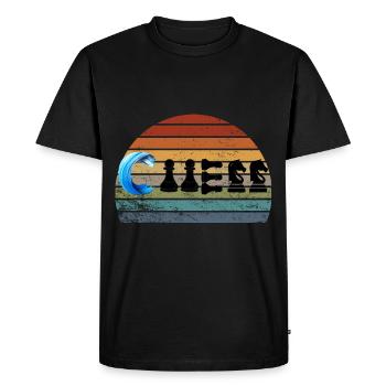 Chess Saying Gift Checkmate Queens Gambit - Men's Premium Organic T-Shirt - black - Front - Nico (187cm)