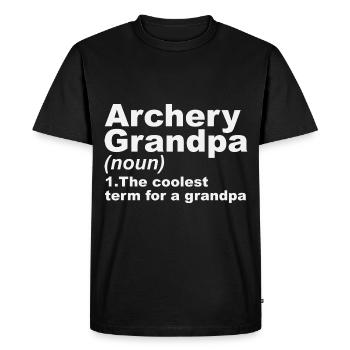 Archer de tir à l’arc - T-shirt Premium bio Homme - noir - Devant - Nico (187cm)