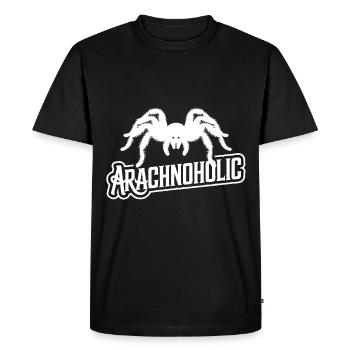 Silhouette de grande araignée poilue arachnoholic - T-shirt Premium bio Homme - noir - Devant - Nico (187cm)