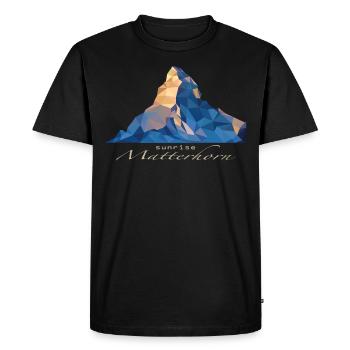 Cervin - T-shirt Premium bio Homme - noir - Devant - Nico (187cm)