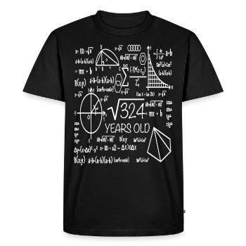 18e anniversaire de l'école de mathématiques cadeau - T-shirt Premium bio Homme - noir - Devant - Nico (187cm)