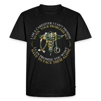 Infirmière certifiée - T-shirt Premium bio Homme - noir - Devant - Nico (187cm)