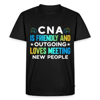 CNA Mama in the nursing home - Men's Premium Organic T-Shirt - black - Front - Nico (187cm)