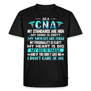Certified Nursing Assistant Standard Medical - Men's Premium Organic T-Shirt - black - Front - Nico (187cm)