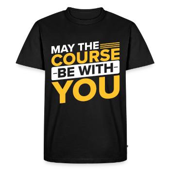 Paratriathlon - May the track be with you - Men's Premium Organic T-Shirt - black - Front - Nico (187cm)