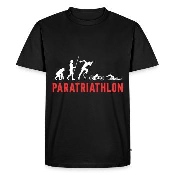 Evolution Paratriathlon pour les triathlètes - T-shirt Premium bio Homme - noir - Devant - Nico (187cm)