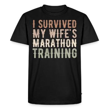Wifes Training Schedule Funny Triathlon Gift - T-shirt Premium bio Homme - noir - Devant - Nico (187cm)