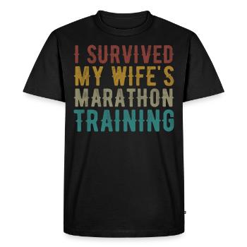 Wifes Training Schedule Funny Triathlon Gift - T-shirt Premium bio Homme - noir - Devant - Nico (187cm)