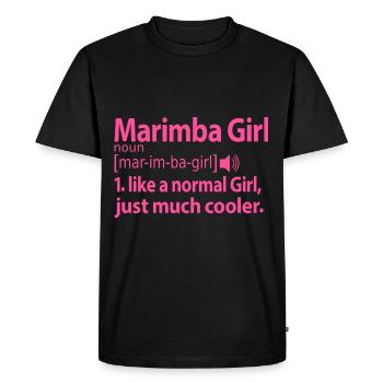 Marimba Player Girl pour Maman Dictons Drôles - T-shirt Premium bio Homme - noir - Devant - Nico (187cm)
