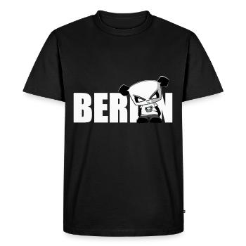 Berlin avec un ours, un panda. Drôle de chemise - T-shirt Premium bio Homme - noir - Devant - Nico (187cm)