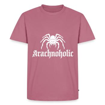 Arachnoholic große haarige Spinne Silhouette - Männer Premium Bio T-Shirt - Mauve - Vorne - Nico (187cm)