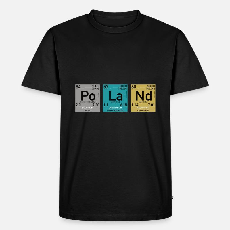 Nerd Elements Poland funy - Männer Premium Bio T-Shirt - Schwarz