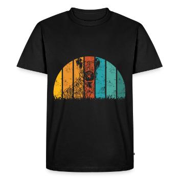 Skye Terrier Dog Vintage Retro - Men's Premium Organic T-Shirt - black - Front - Nico (187cm)