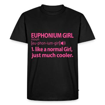 Euphonium Euphonist Girl Mama Sayings Funny Pink - Men's Premium Organic T-Shirt - black - Front - Nico (187cm)
