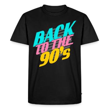 Back to the 90' s - Men's Premium Organic T-Shirt - black - Front - Nico (187cm)