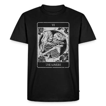 The lovers Femme Couple Idée cadeau occulte - T-shirt Premium bio Homme - noir - Devant - Nico (187cm)