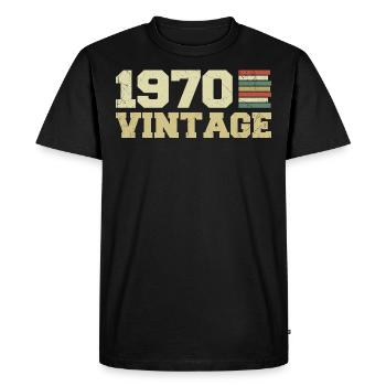 1970 Birthday Gift 1970 Vintage 1970's Gift - Men's Premium Organic T-Shirt - black - Front - Nico (187cm)