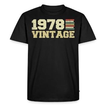 Gift 1978 Birthday Gift 1978 Vintage 1978 - Men's Premium Organic T-Shirt - black - Front - Nico (187cm)
