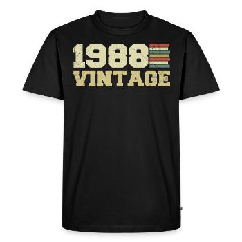 1988 Birthday Gift 1988 Vintage 1988 Gift - Men's Premium Organic T-Shirt - black - Front - Nico (187cm)