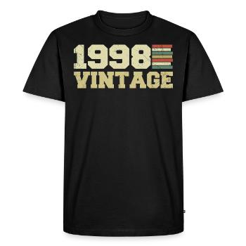 1998 Birthday Gift 1998 Vintage 1998 Gift - Men's Premium Organic T-Shirt - black - Front - Nico (187cm)
