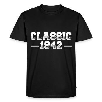 CLASSIC 1942 - Men's Premium Organic T-Shirt - black - Front - Nico (187cm)