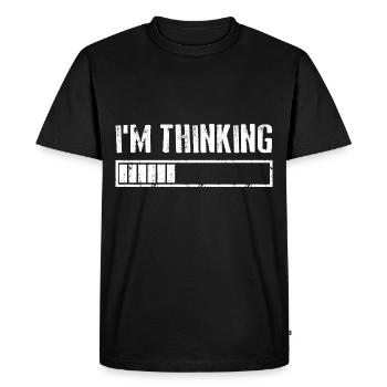 Je pense charger l’humour de l’ordinateur de jeu - T-shirt Premium bio Homme - noir - Devant - Nico (187cm)