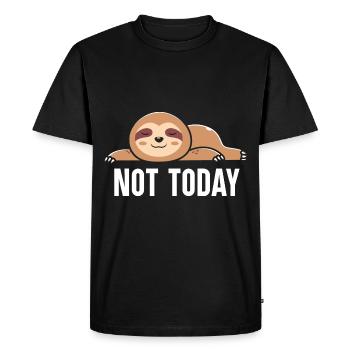 Sloth Lover Saying Funny Lazy Sloths Sleeping - Men's Premium Organic T-Shirt - black - Front - Nico (187cm)