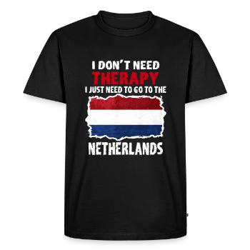 Netherlands - Men's Premium Organic T-Shirt - black - Front - Nico (187cm)