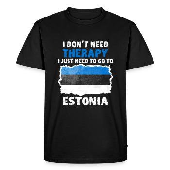 Estonie - T-shirt Premium bio Homme - noir - Devant - Nico (187cm)