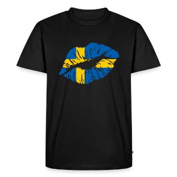 Suède - T-shirt Premium bio Homme - noir - Devant - Nico (187cm)