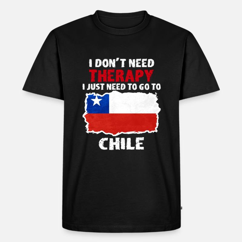 Chile - Männer Premium Bio T-Shirt - Schwarz